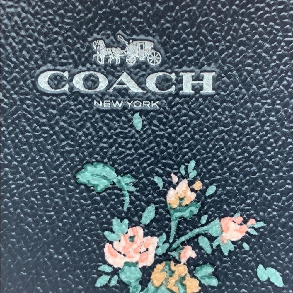 COACH COACH Corner Zip Wristlet with rose bouquet - Picture 10 of 14